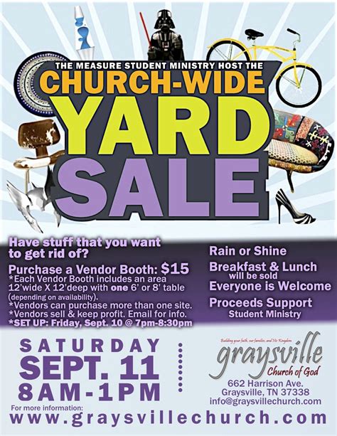 church garage sale flyer